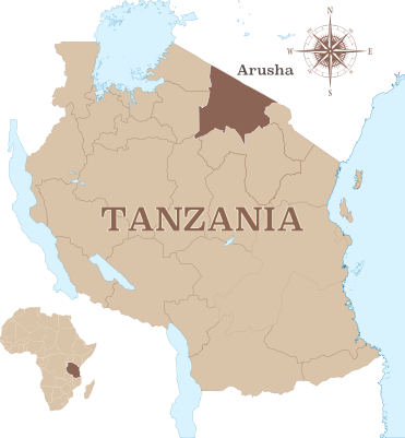 Map - Arusha, Tanzania
