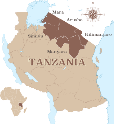 Map - Northern Circuit, Tanzania