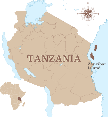 Map - Zanzibar, Tanzania